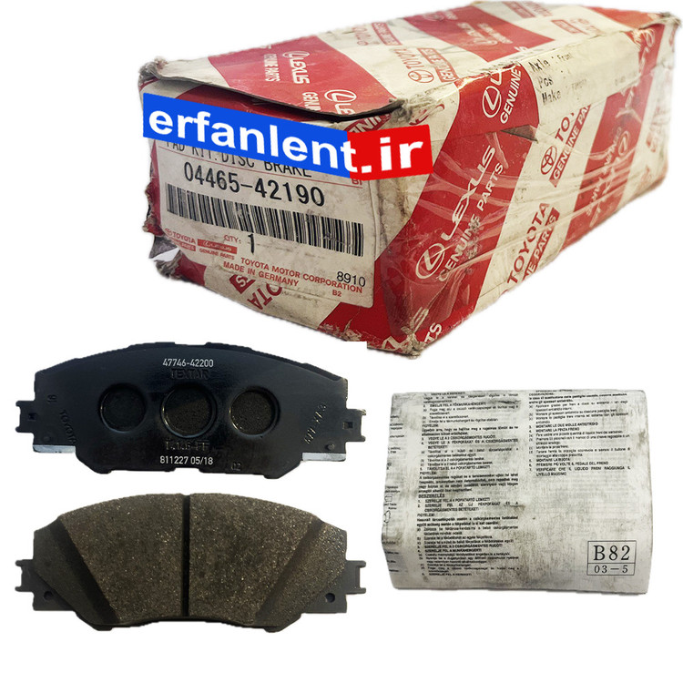 لنت ترمز اصلی جلو تویوتا راوفور -Genuine Parts-RAV4 -پارت نامبر:42190-04465