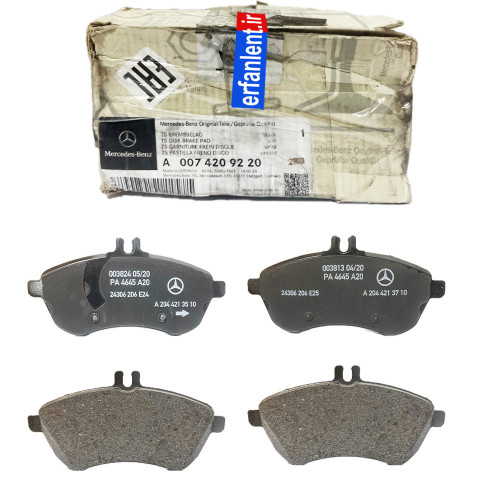 لنت ترمز جلو اورجینال مرسدس بنز GLK250 / GLK350 مدلهای دیفرانسیل عقب و 4Matic - اتاق X204